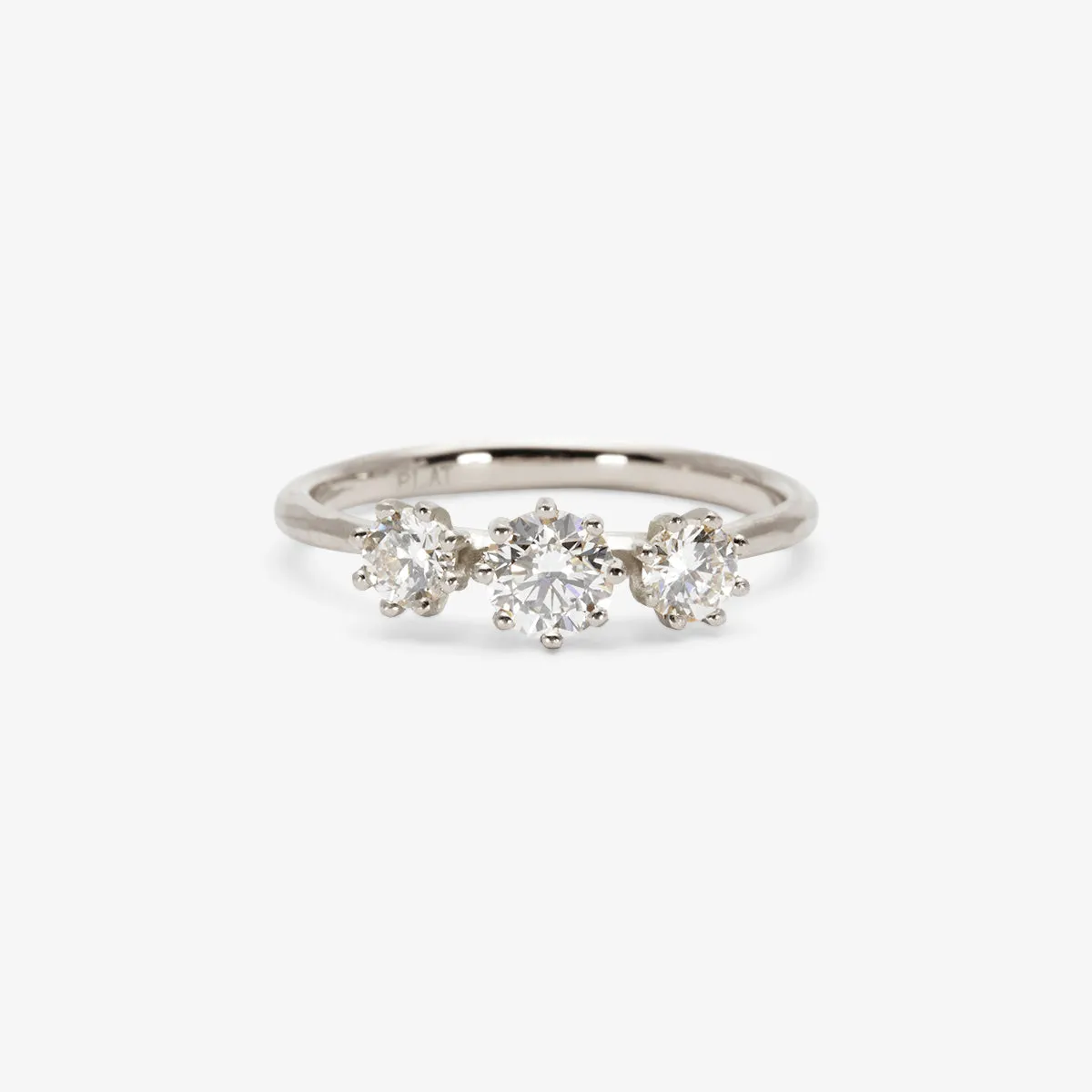 Triple White Diamond Blooming Ring | R19001W